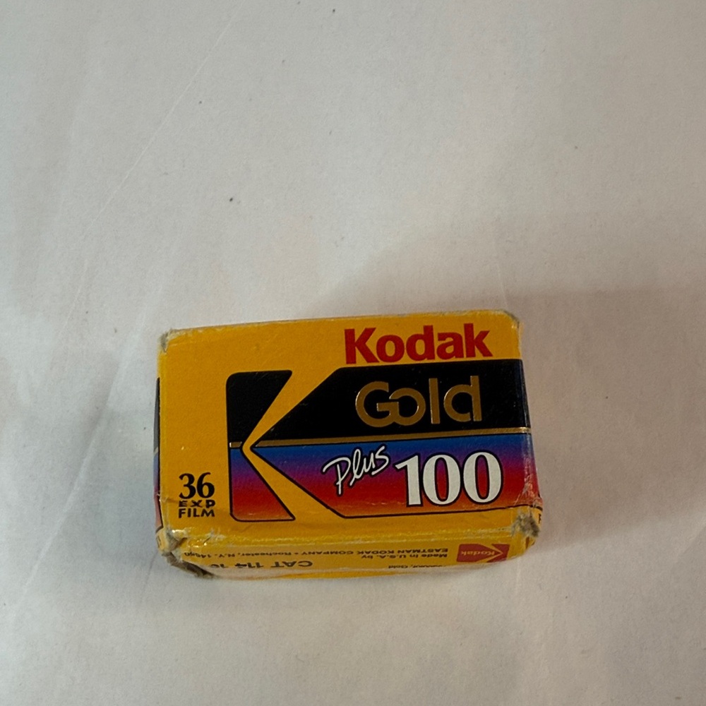 Vintage Kodak Gold Plus 100 Film with Yellow and Black Packaging - 36 exp